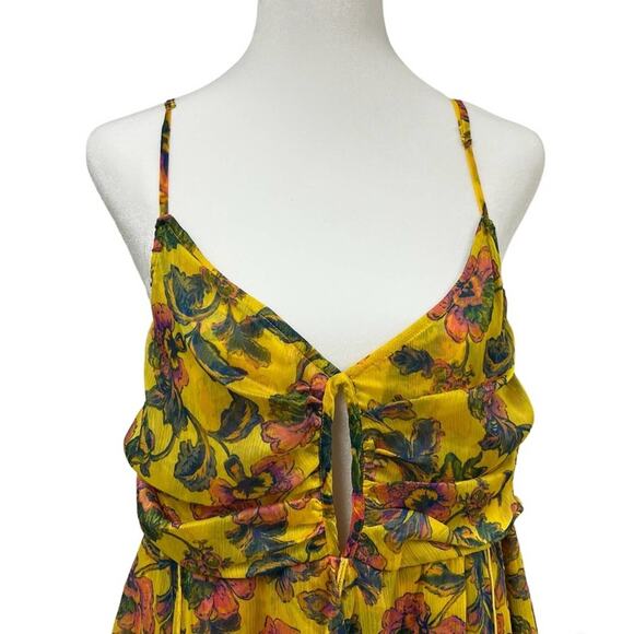 MISA Los Angeles Yellow Floral Dress - Picture 3 of 6